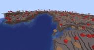 Part of the seed's massive mushroom island (Image via Mojang)